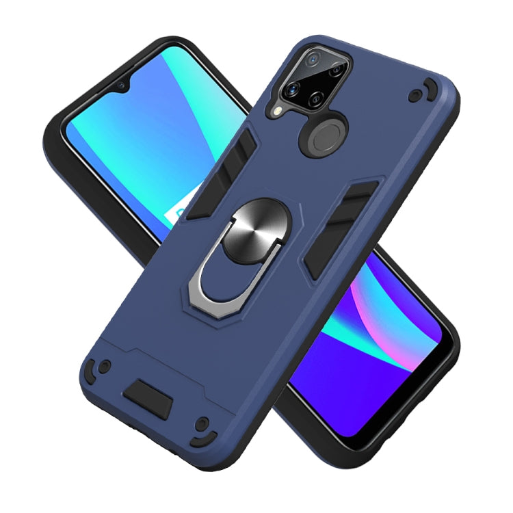 For OPPO Realme C12 / C15 Armour Series PC + TPU Protective Case with Ring Holder