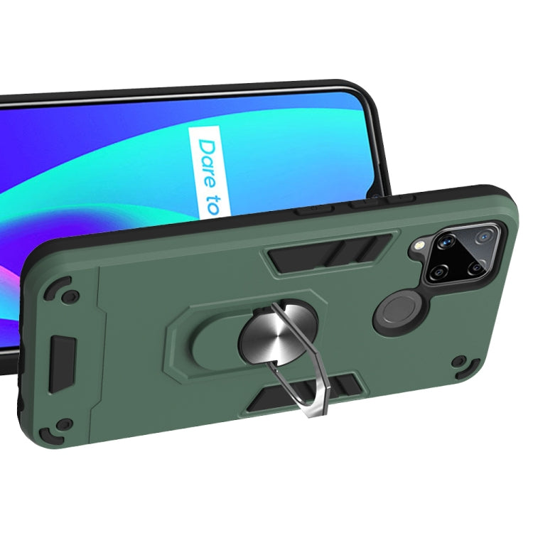 For OPPO Realme C12 / C15 Armour Series PC + TPU Protective Case with Ring Holder