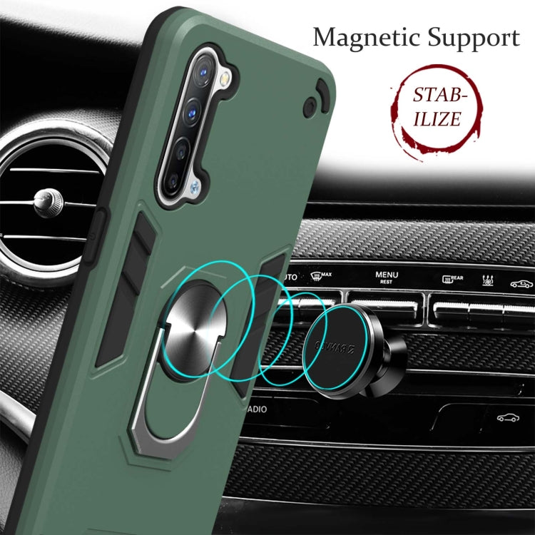 For OPPO Reno 3 Armour Series PC + TPU Protective Case with Ring Holder