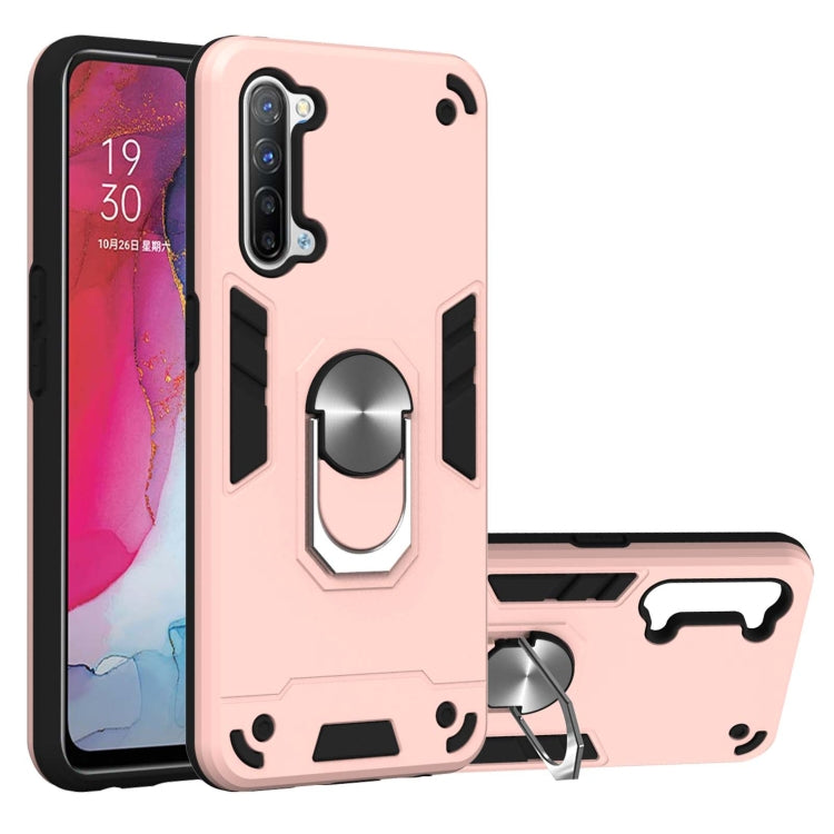 For OPPO Reno 3 Armour Series PC + TPU Protective Case with Ring Holder