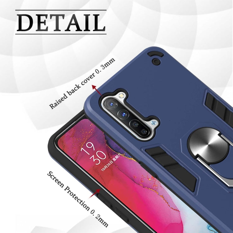 For OPPO Reno 3 Armour Series PC + TPU Protective Case with Ring Holder