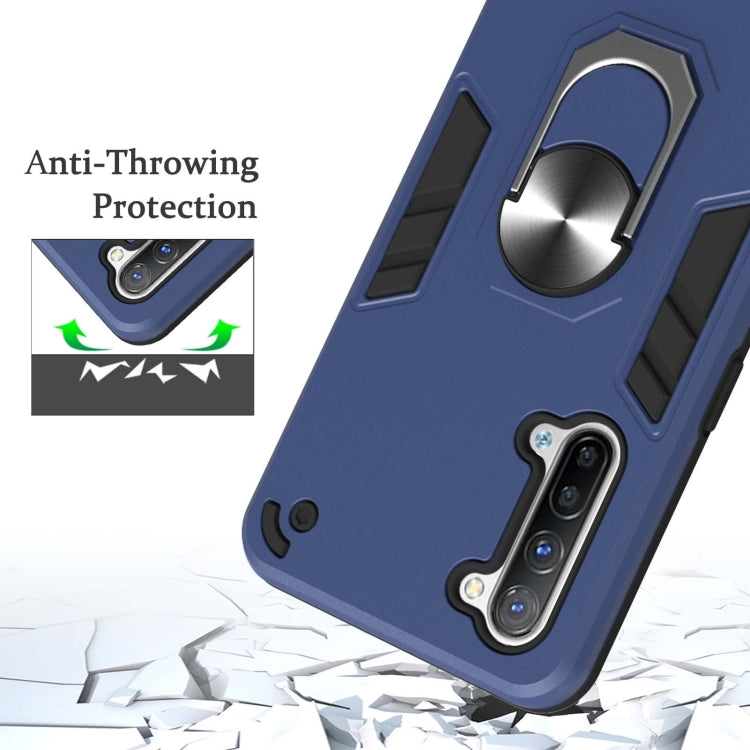 For OPPO Reno 3 Armour Series PC + TPU Protective Case with Ring Holder