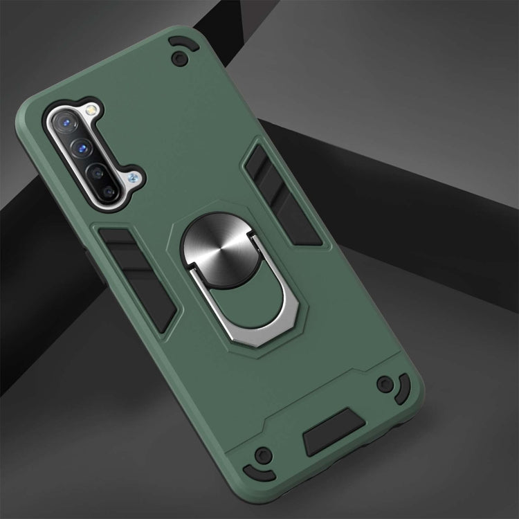 For OPPO Reno 3 Armour Series PC + TPU Protective Case with Ring Holder