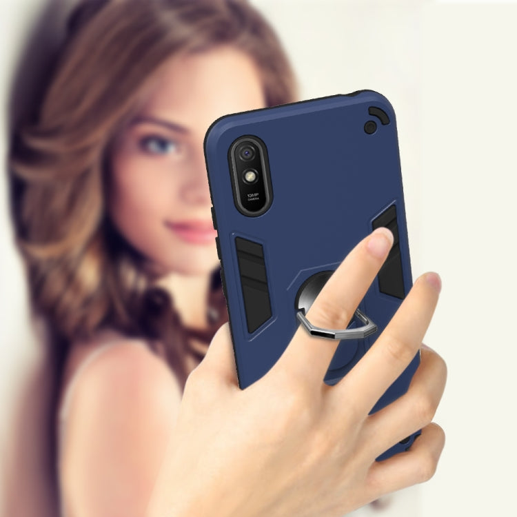 For Xiaomi Redmi 9A Armour Series PC + TPU Protective Case with Ring Holder