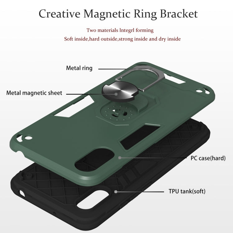For Xiaomi Redmi 9A Armour Series PC + TPU Protective Case with Ring Holder