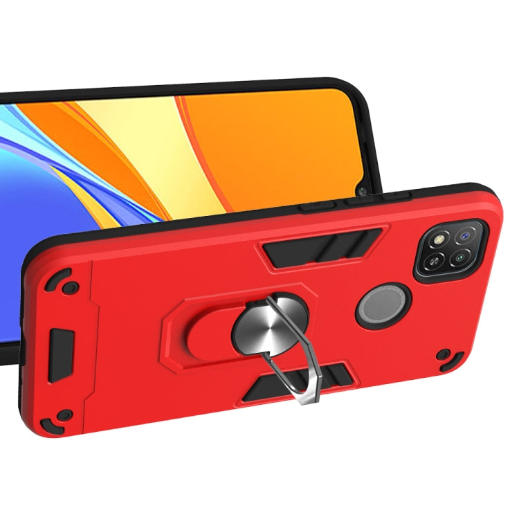For Xiaomi Redmi 9C Armour Series PC + TPU Protective Case with Ring Holder