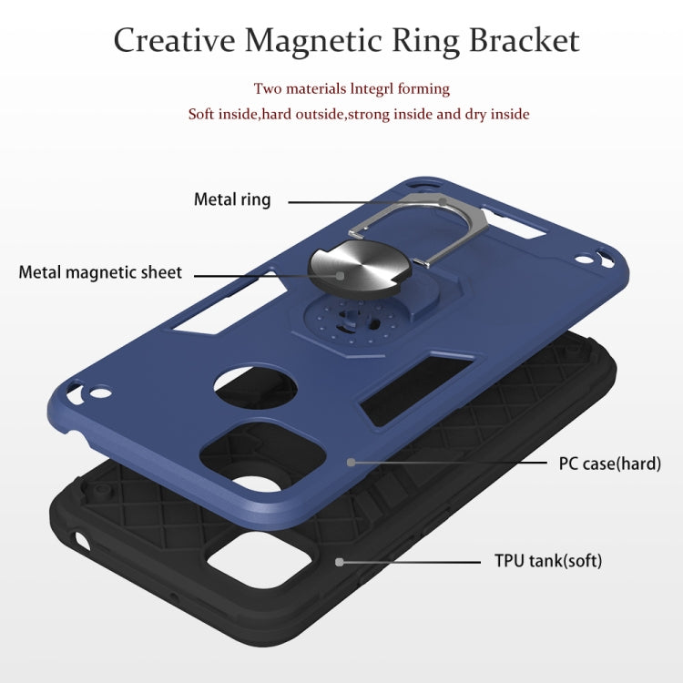 For Xiaomi Redmi 9C Armour Series PC + TPU Protective Case with Ring Holder