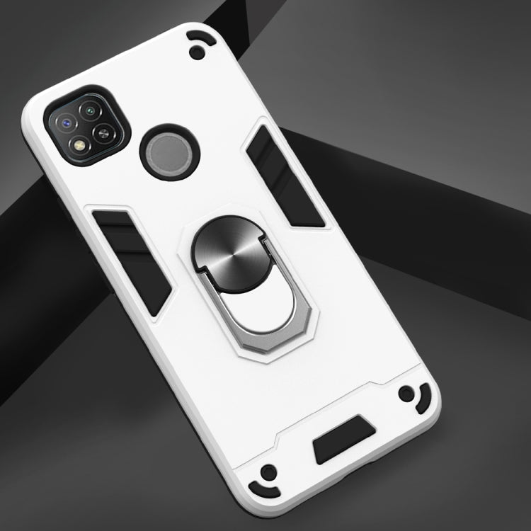 For Xiaomi Redmi 9C Armour Series PC + TPU Protective Case with Ring Holder