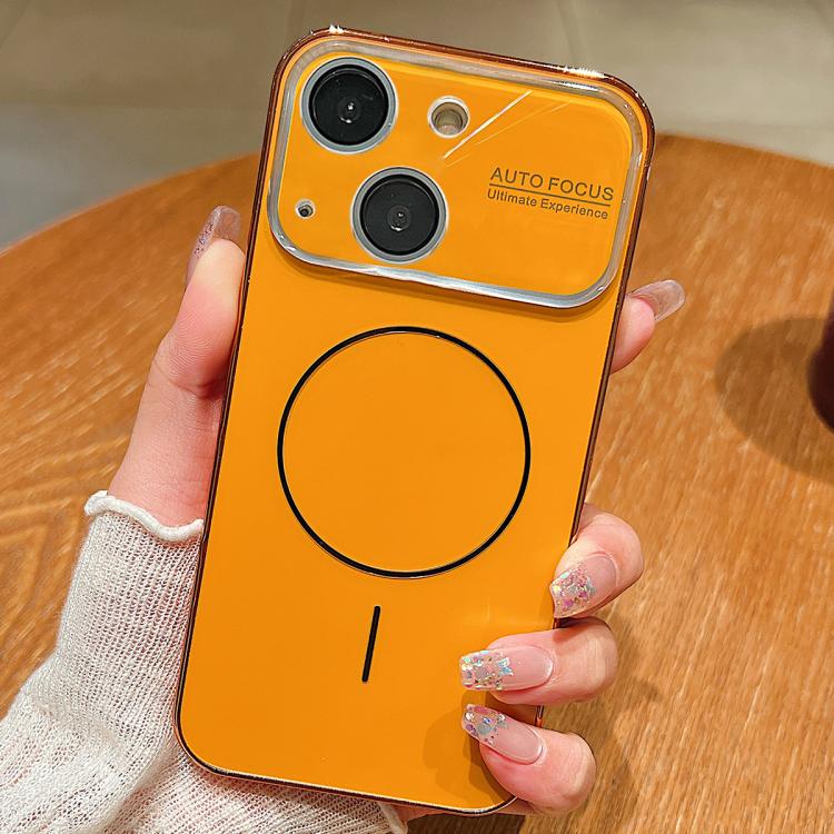 For iPhone 15 Laser Large Hole Camera Frame Fine Ring Magsafe Phone Case