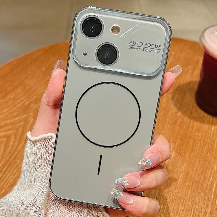 For iPhone 15 Laser Large Hole Camera Frame Fine Ring Magsafe Phone Case