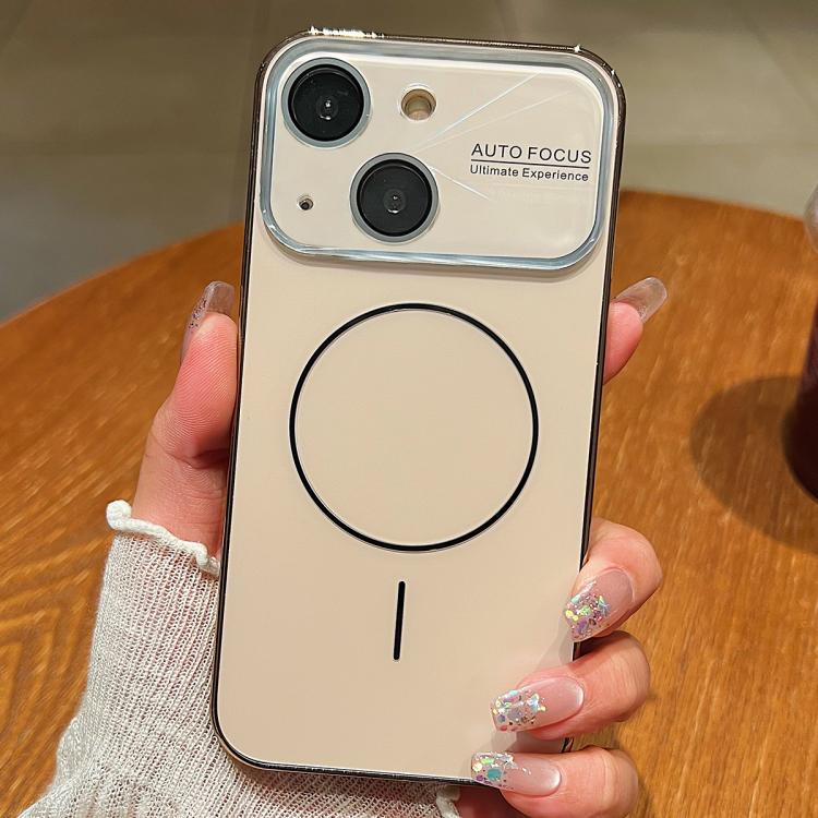 For iPhone 14 Laser Large Hole Camera Frame Fine Ring Magsafe Phone Case