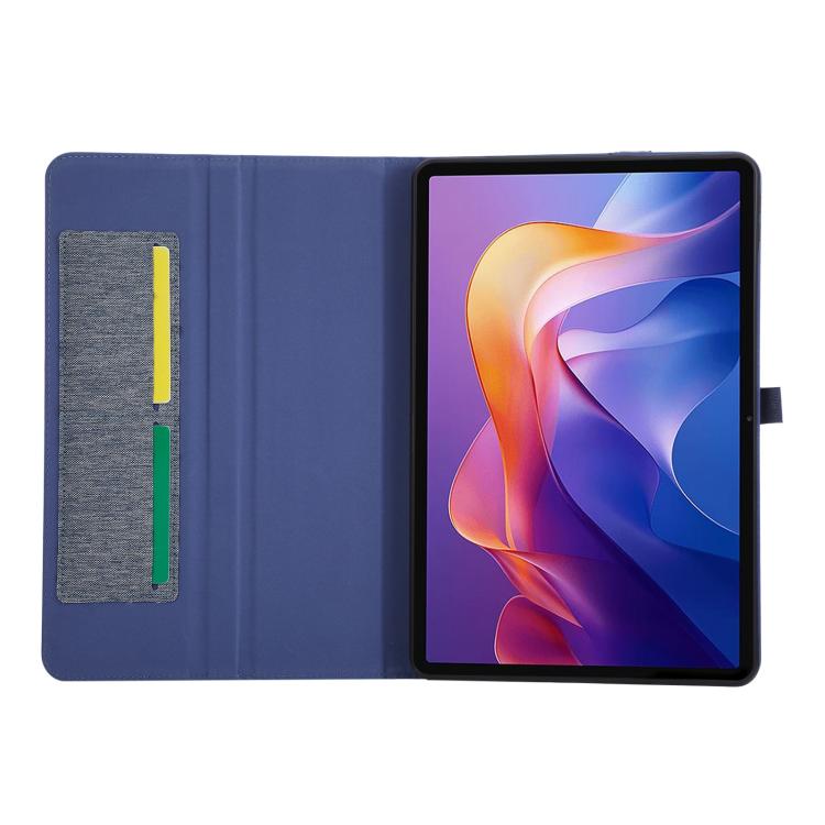 For Xiaomi Redmi Pad 2 Pro 12.1 Fabric Texture Horizontal Flip Leather Tablet Case with Hand Strap