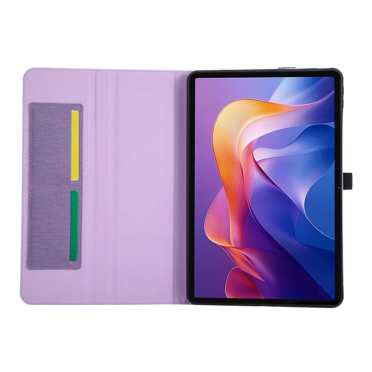 For Xiaomi Redmi Pad 2 Pro 12.1 Fabric Texture Horizontal Flip Leather Tablet Case with Hand Strap