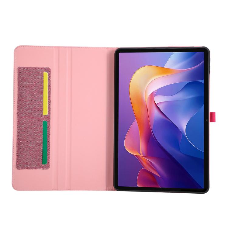 For Xiaomi Redmi Pad 2 Pro 12.1 Fabric Texture Horizontal Flip Leather Tablet Case with Hand Strap