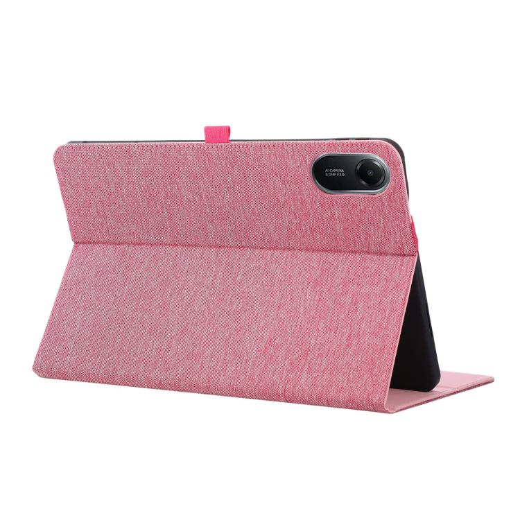 For Xiaomi Redmi Pad 2 Pro 12.1 Fabric Texture Horizontal Flip Leather Tablet Case with Hand Strap
