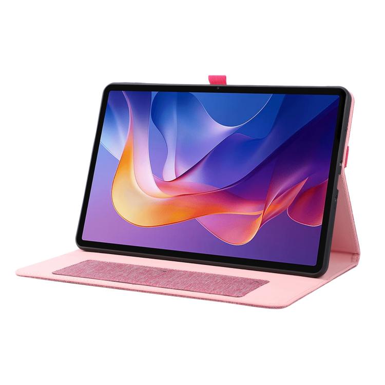 For Xiaomi Redmi Pad 2 Pro 12.1 Fabric Texture Horizontal Flip Leather Tablet Case with Hand Strap