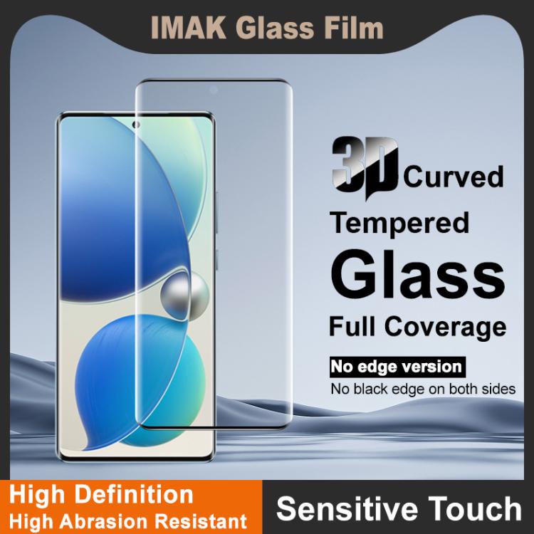 For Itel S25 Ultra imak No Edge Version 3D Curved Full Screen Tempered Glass Film