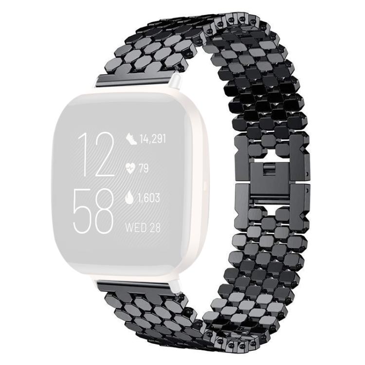 For Fitbit Versa 2/Versa/Versa Lite xDfind Fish Scale Texture Metal Watch Band