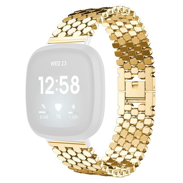 For Fitbit Versa 4/Versa 3/Sense 2/Sense xDfind Fish Scale Texture Metal Watch Band