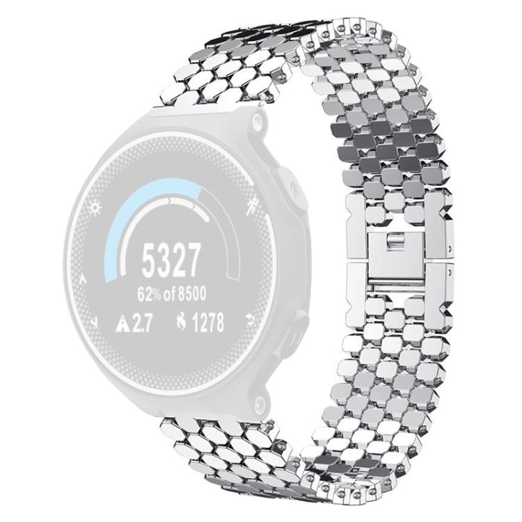For Garmin Forerunner 235/220/620/630 xDfind Fish Scale Texture Metal Watch Band