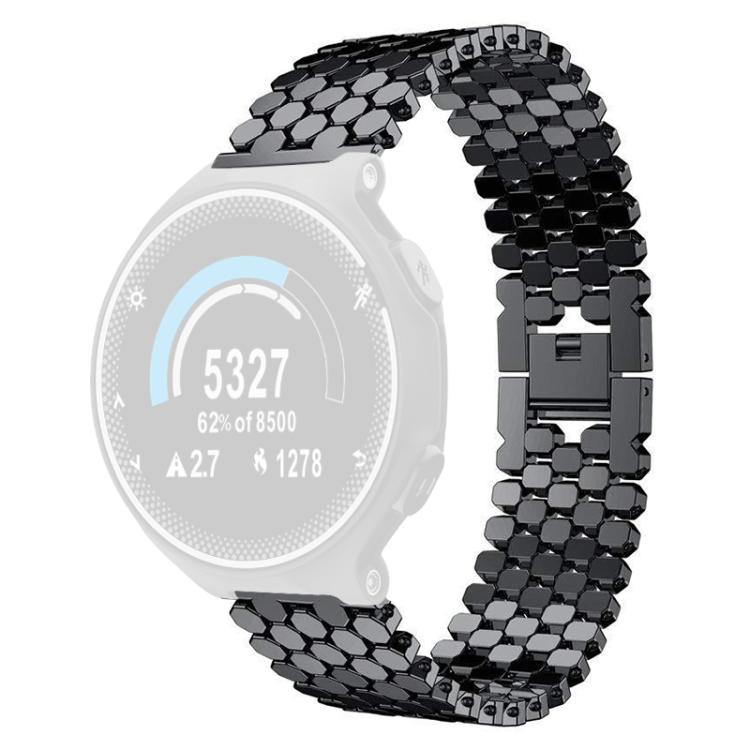 For Garmin Forerunner 235/220/620/630 xDfind Fish Scale Texture Metal Watch Band
