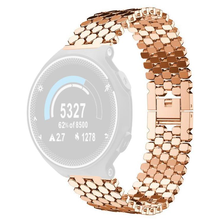 For Garmin Forerunner 235/220/620/630 xDfind Fish Scale Texture Metal Watch Band
