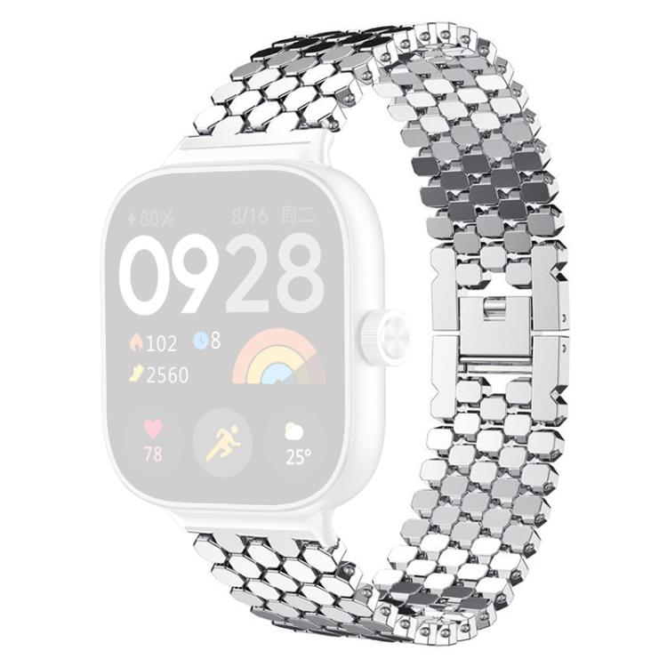 For Xiaomi Band 10 Pro/9 Pro/Redmi Watch 6/5 xDfind Fish Scale Texture Metal Watch Band