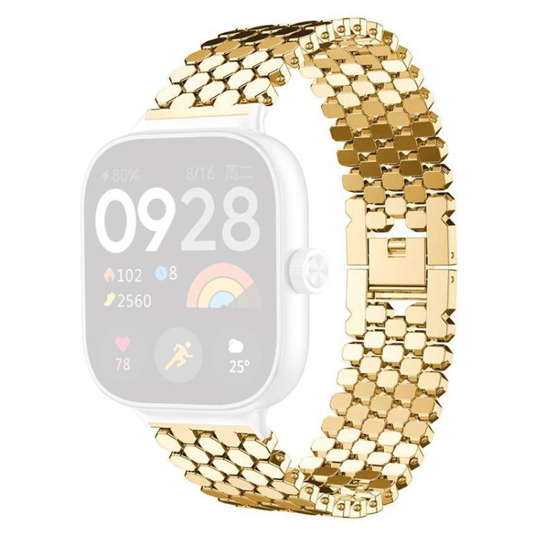 For Xiaomi Band 10 Pro/9 Pro/Redmi Watch 6/5 xDfind Fish Scale Texture Metal Watch Band