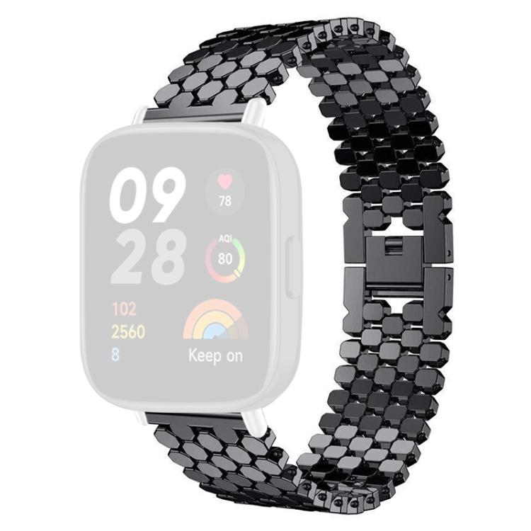 For Redmi Watch 3 xDfind Fish Scale Texture Metal Watch Band