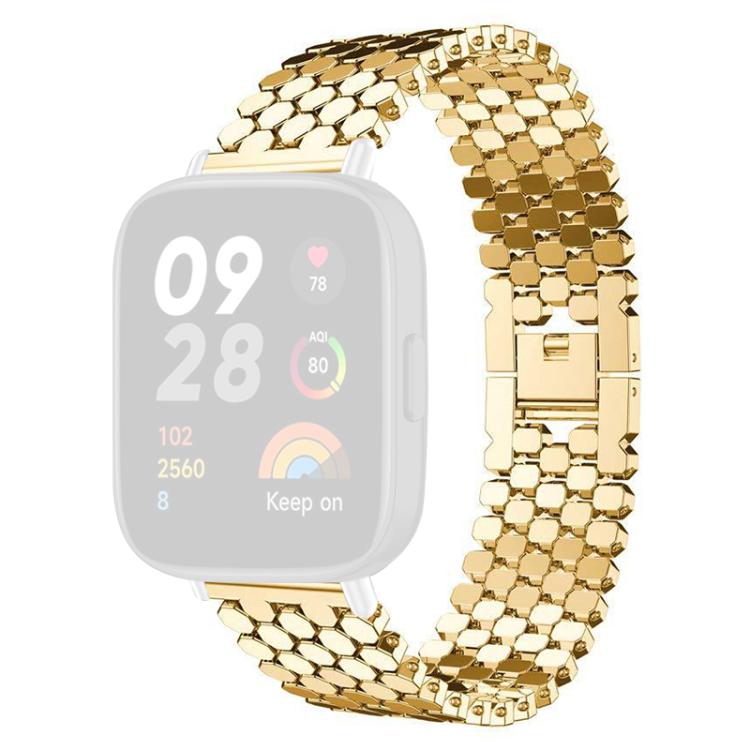For Redmi Watch 3 xDfind Fish Scale Texture Metal Watch Band