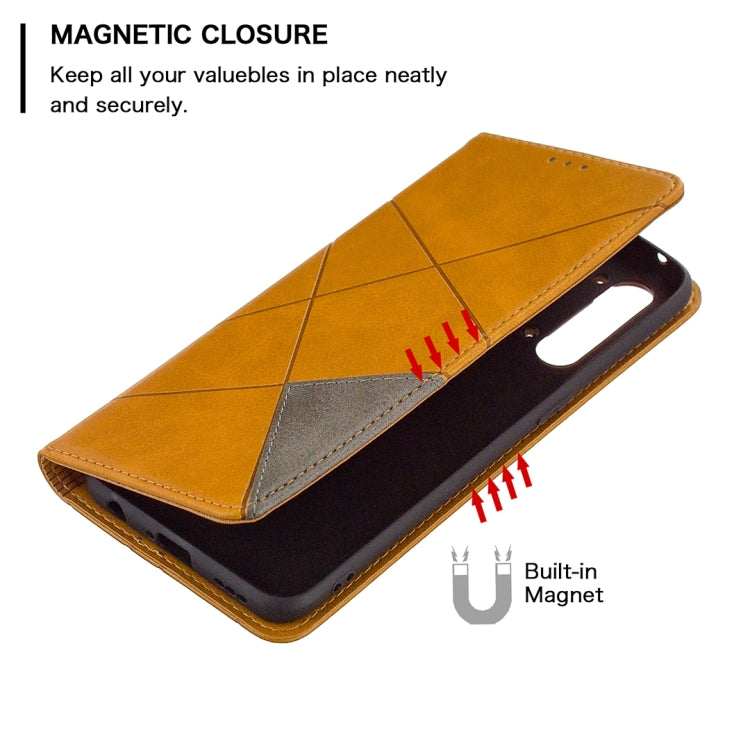 For OPPO Find X2 Lite Rhombus Texture Horizontal Flip Magnetic Leather Case with Holder & Card Slots & Wallet