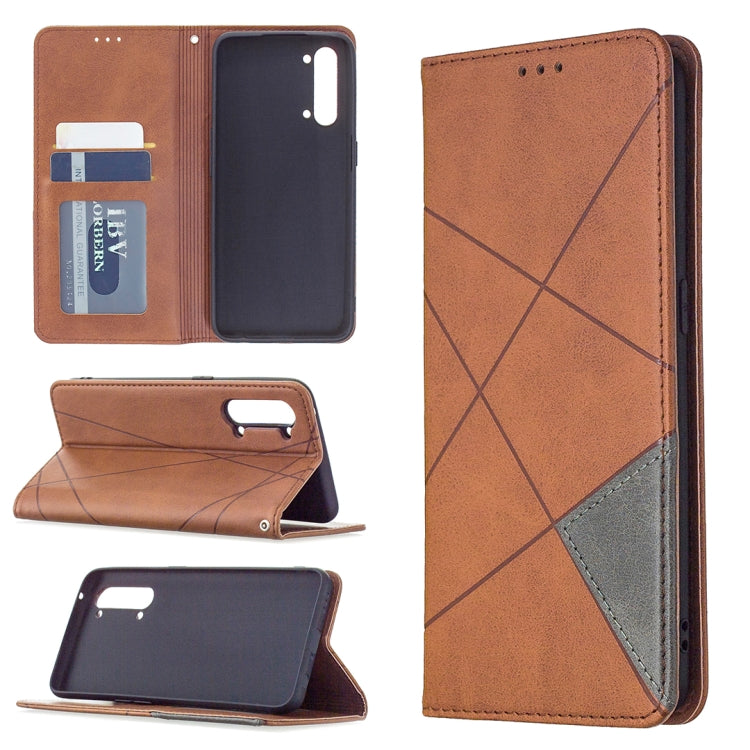 For OPPO Find X2 Lite Rhombus Texture Horizontal Flip Magnetic Leather Case with Holder & Card Slots & Wallet