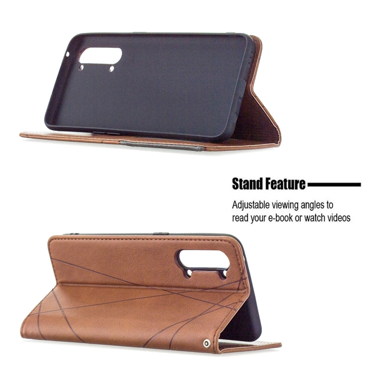 For OPPO Find X2 Lite Rhombus Texture Horizontal Flip Magnetic Leather Case with Holder & Card Slots & Wallet