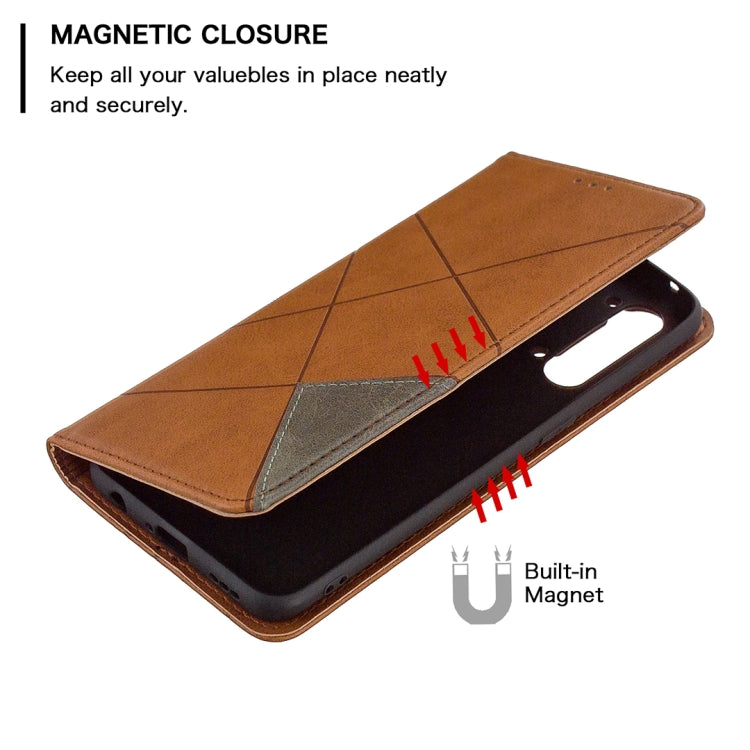 For OPPO Find X2 Lite Rhombus Texture Horizontal Flip Magnetic Leather Case with Holder & Card Slots & Wallet