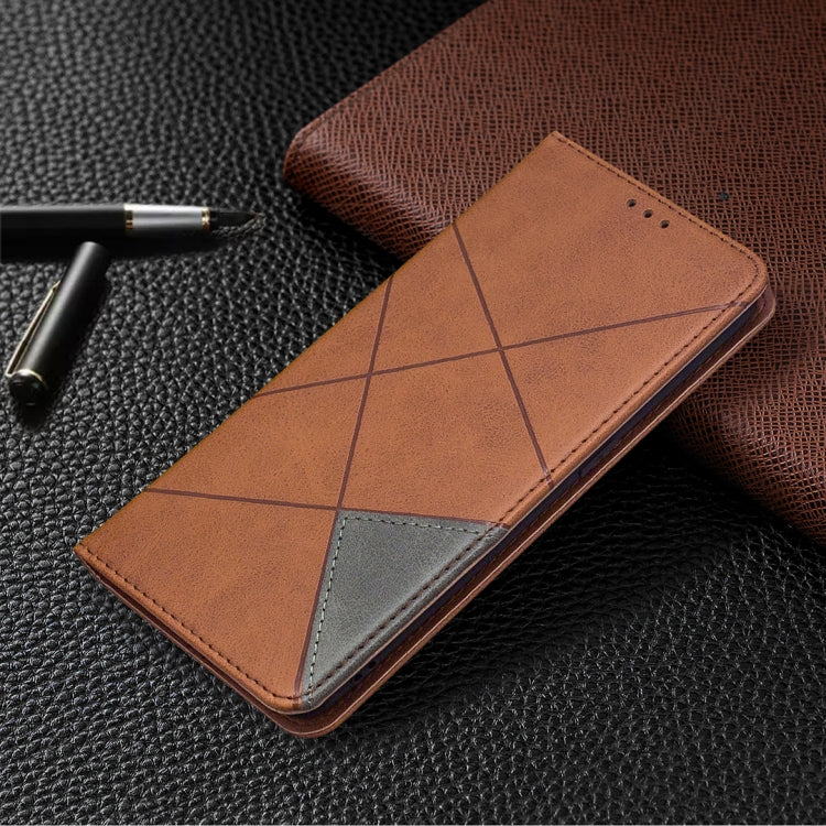For OPPO Find X2 Lite Rhombus Texture Horizontal Flip Magnetic Leather Case with Holder & Card Slots & Wallet