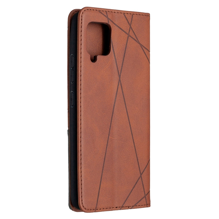 For Samsung Galaxy A42 5G Rhombus Texture Horizontal Flip Magnetic Leather Case with Holder & Card Slots & Wallet