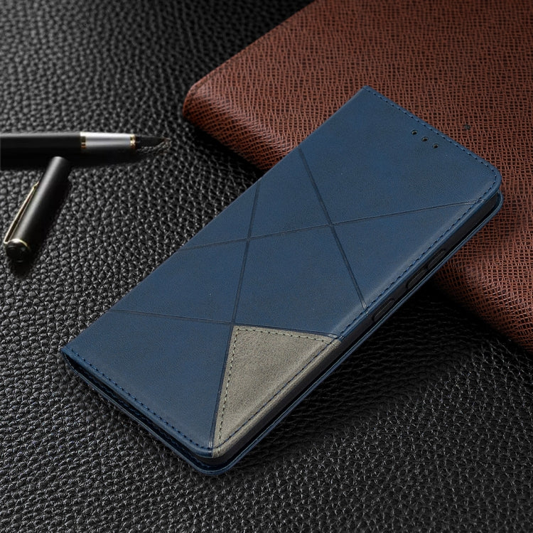 For Samsung Galaxy A42 5G Rhombus Texture Horizontal Flip Magnetic Leather Case with Holder & Card Slots & Wallet