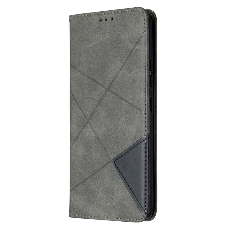 For Samsung Galaxy A42 5G Rhombus Texture Horizontal Flip Magnetic Leather Case with Holder & Card Slots & Wallet