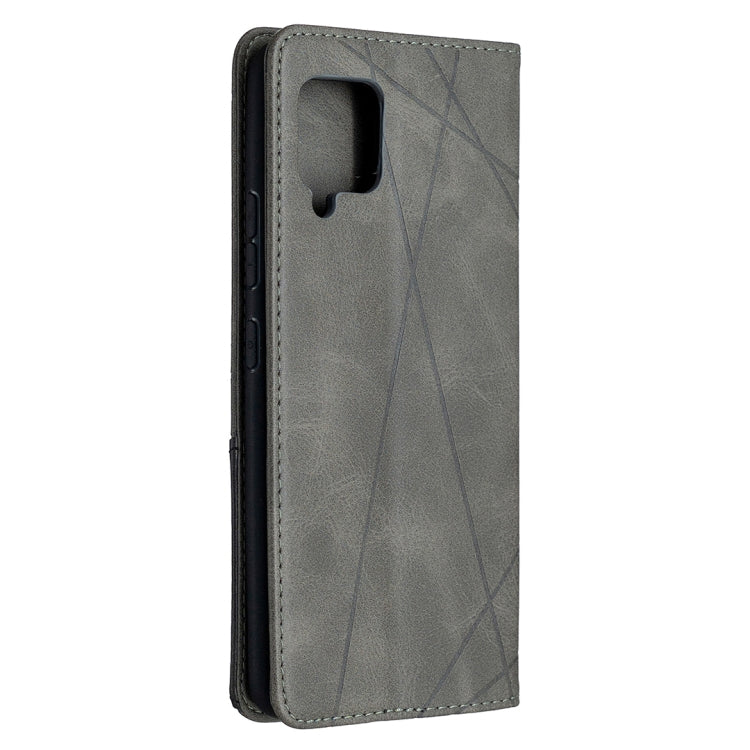 For Samsung Galaxy A42 5G Rhombus Texture Horizontal Flip Magnetic Leather Case with Holder & Card Slots & Wallet