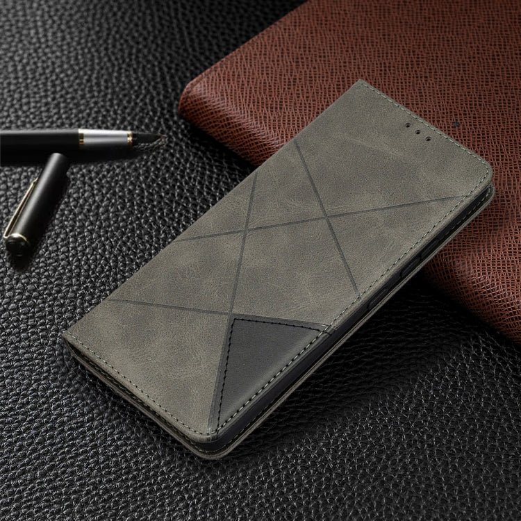 For Samsung Galaxy A42 5G Rhombus Texture Horizontal Flip Magnetic Leather Case with Holder & Card Slots & Wallet