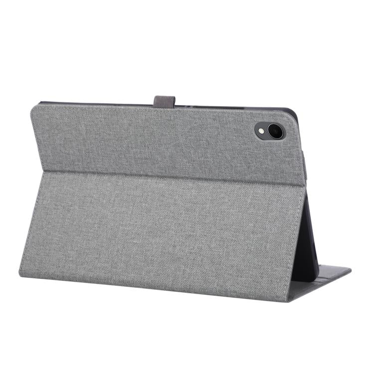 For Samsung Galaxy Tab S11 Fabric Texture Horizontal Flip Leather Tablet Case with Hand Strap