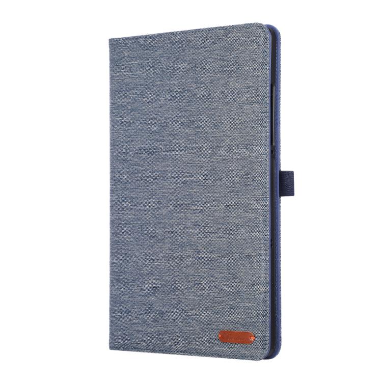 For Samsung Galaxy Tab S11 Fabric Texture Horizontal Flip Leather Tablet Case with Hand Strap