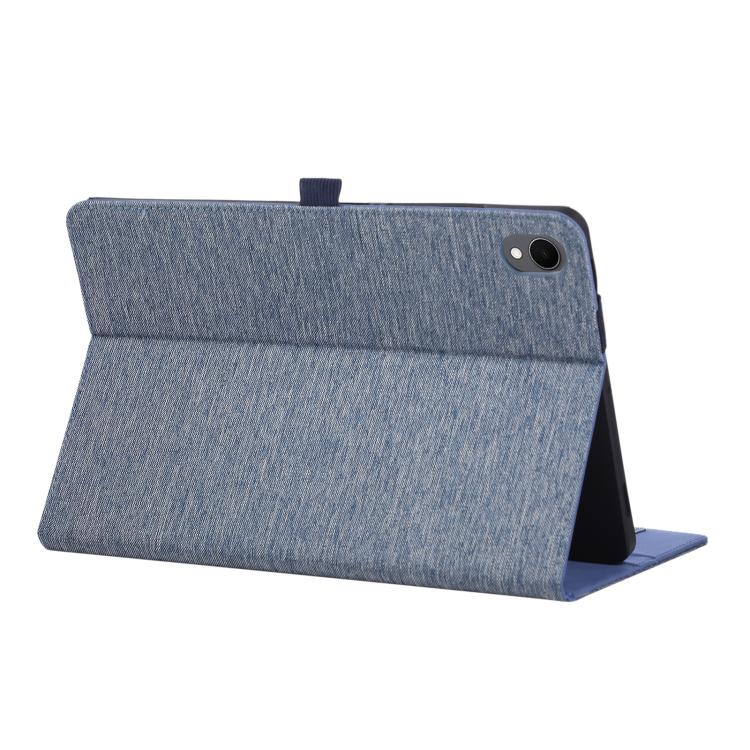 For Samsung Galaxy Tab S11 Fabric Texture Horizontal Flip Leather Tablet Case with Hand Strap