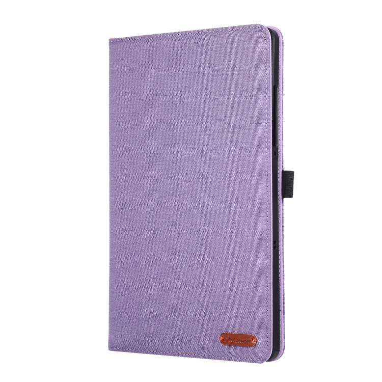 For Samsung Galaxy Tab S11 Fabric Texture Horizontal Flip Leather Tablet Case with Hand Strap