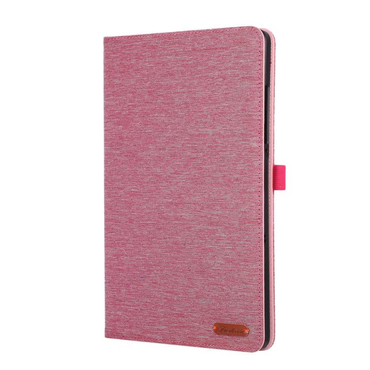 For Samsung Galaxy Tab S11 Fabric Texture Horizontal Flip Leather Tablet Case with Hand Strap
