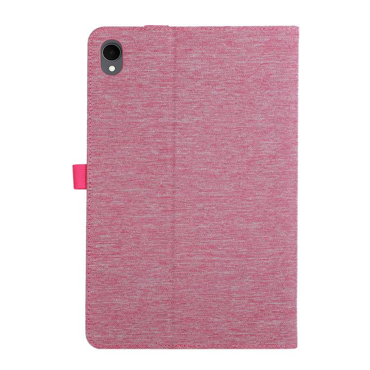 For Samsung Galaxy Tab S11 Fabric Texture Horizontal Flip Leather Tablet Case with Hand Strap