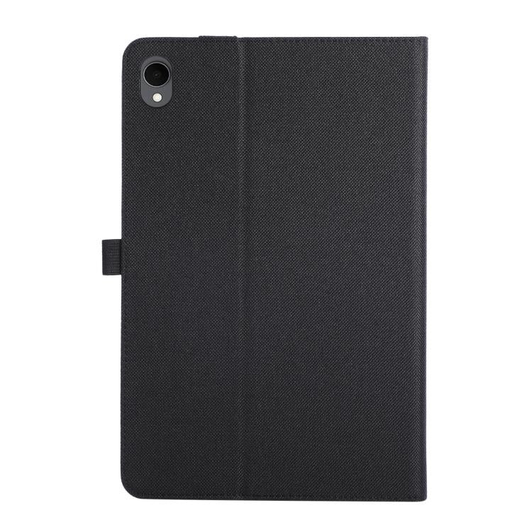 For Samsung Galaxy Tab S11 Fabric Texture Horizontal Flip Leather Tablet Case with Hand Strap