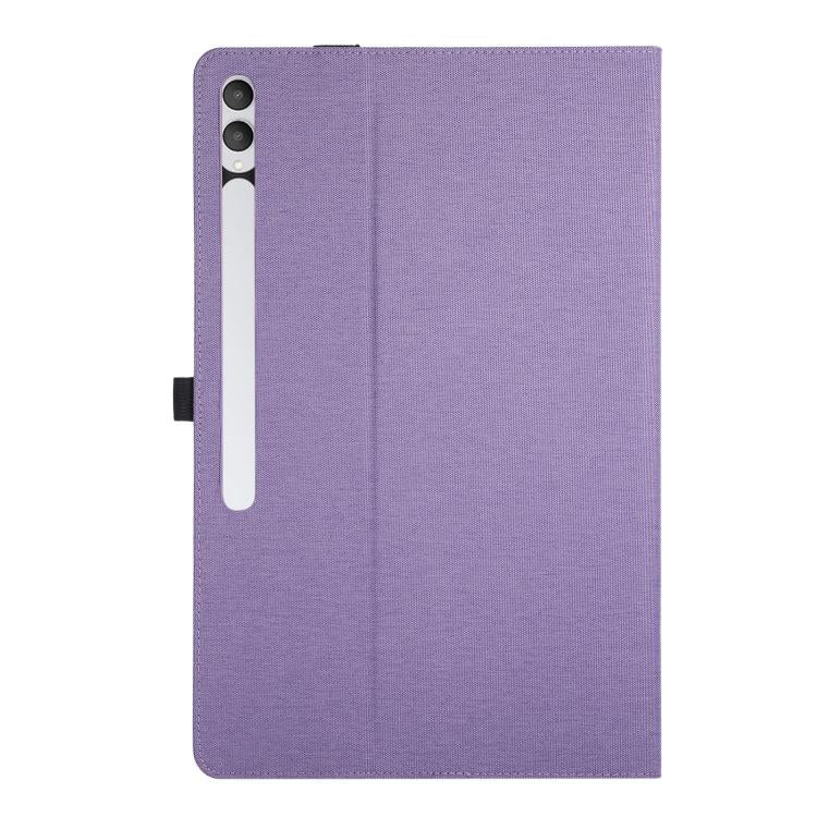 For Samsung Galaxy Tab S11 Ultra Fabric Texture Horizontal Flip Leather Tablet Case with Hand Strap