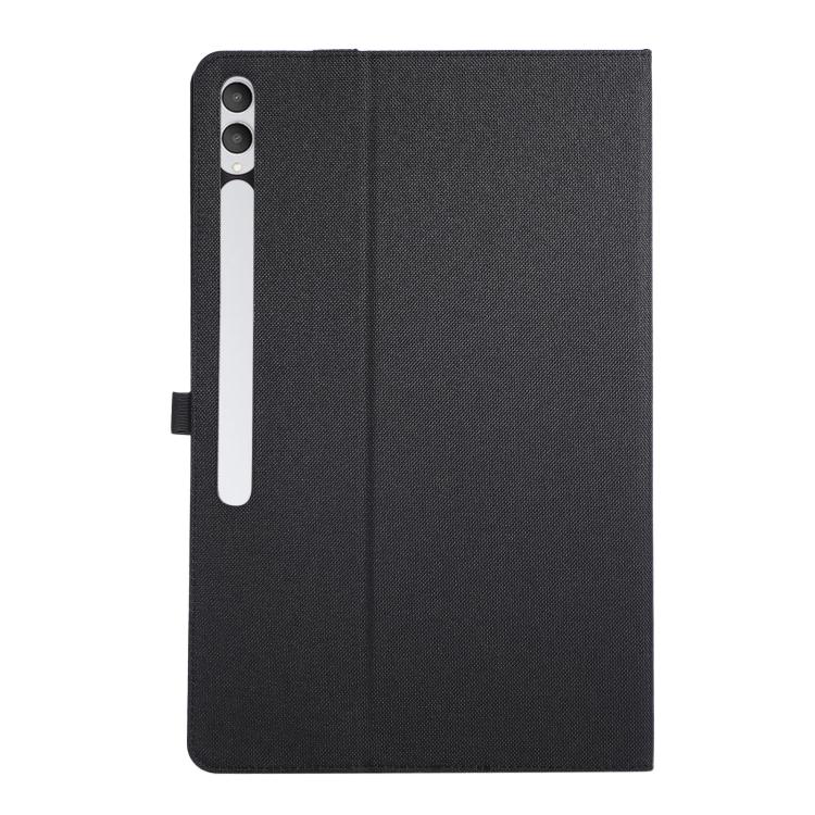 For Samsung Galaxy Tab S11 Ultra Fabric Texture Horizontal Flip Leather Tablet Case with Hand Strap