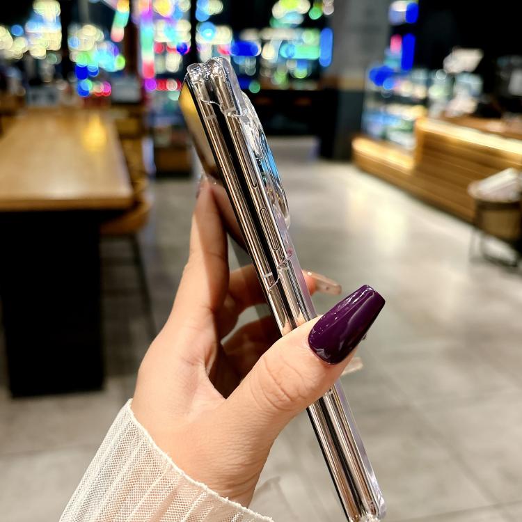 For Huawei Mate X6 Nameplate DIY Patterned Cardboard Double-Center Magnetic Phone Case - Transparent